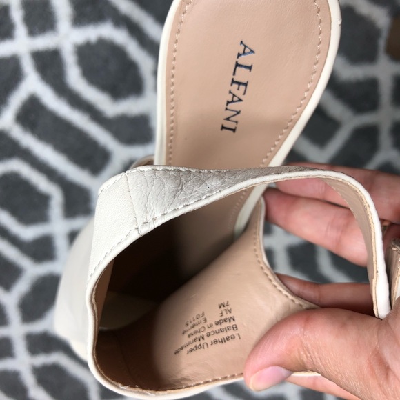 Alfani Leather Mule Slingback Heels - Picture 7 of 8